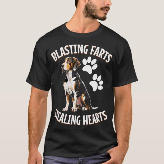ツリーイングウォーカークーンハウンド愛好家 犬の飼い主 ブラスティング Tシャツ (正面)