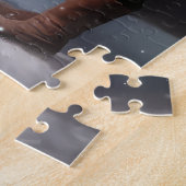 ツリーイング・ウォーカー・クーンハウンドのサンタクロース クリスマス ジグソーパズル (側面)