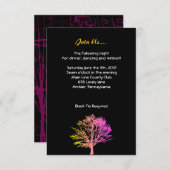 ツリーインザウッズバーバー（ユダヤ教の）バル・ミツバー披露宴カード エンクロージャーカード (正面/裏面)