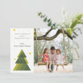 ツリーウィズスターズフォトホリデーカード シーズンカード (スタンド正面)