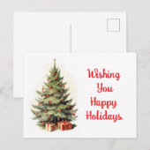 ツリーウィズプレゼントホリディポストカード シーズンポストカード (正面/裏面)