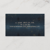 ツリーウィメンシルエットブルー金ゴールドヨガインストラクター 名刺 (裏面)