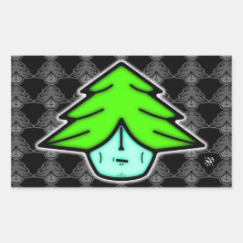 ツリーウォリアー(顔のような漫画) v2.1長方形 長方形シール
