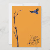 ツリーウ不気味ルこうもりカボチャハローウィンパーティ 招待状 (裏面)