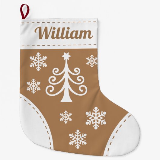 ツリーエレガントクリスマスストッキング ラージクリスマスストッキング (正面)