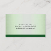 ツリーエレガントグリーン自然リネンガーデンランドスケープ 名刺 (裏面)