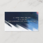 ツリーエレガントシルエット、ヨガブラシストローク 名刺 (裏面)