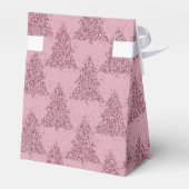 ツリーエレガントパターン | Dusty Mauveピンクのクリスマス フェイバーボックス (裏面サイド)