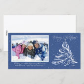 ツリーエレガントファミリークリスマスフォトカード シーズンカード (正面/裏面)