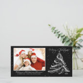 ツリーエレガントファミリークリスマスフォトカード シーズンカード (スタンド正面)