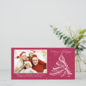 ツリーエレガントファミリークリスマスフォトカード シーズンカード (スタンド正面)