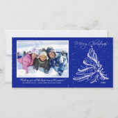 ツリーエレガントファミリークリスマスフォトカード シーズンカード (正面)