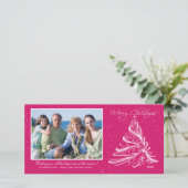 ツリーエレガントファミリークリスマスフォトカード シーズンカード (スタンド正面)