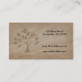 ツリーエレガントフェイクエンボス自然 名刺 (裏面)