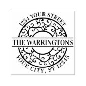 ツリーエレガントブランチのフィレースのようリグリー名アドレス セルフインキングスタンプ (デザイン)