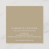 ツリーエレガントヨガインストラクターウェルネスライフコーチS スクエア名刺 (裏面)