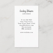 ツリーエレガントライフコーチ 名刺 (裏面)