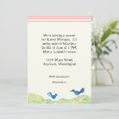 ツリーオブライフお洒落ガールベビーシャワー招待状 招待状 (スタンド正面)