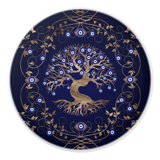 ツリーオブライフイビルアイオーナメント セラミックノブ (正面)