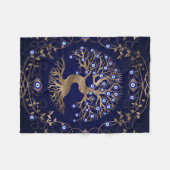 ツリーオブライフイビルアイオーナメント フリースブランケット (正面(横))