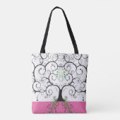 ツリーオブライフイラストレーショントートバッグプリント トートバッグ (裏面)