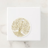 ツリーオブライフクリーム&金ゴールドケルト結婚ト フェイバータグ (インサイチュ)