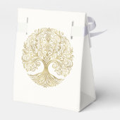 ツリーオブライフクリーム&金ゴールドケルト結婚ト フェイバーボックス (裏面サイド)