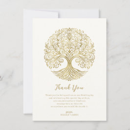ツリーオブライフクリーム&金ゴールドケルト 招待状