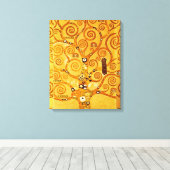 ツリーオブライフグスタフクリムト新しい キャンバスプリント (インサイチュ (ウッドフロア))