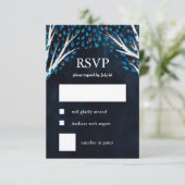 ツリーオブライフスターズウォーターカラーこうもりバー(ユダヤ教の)バル・ミツバー 出欠カード (スタンド正面)