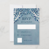 ツリーオブライフスターズウォーターカラーこうもりバー（ユダヤ教の）バル・ミツバー 出欠カード (正面)