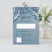 ツリーオブライフスターズウォーターカラーこうもりバー（ユダヤ教の）バル・ミツバー 出欠カード (スタンド正面)