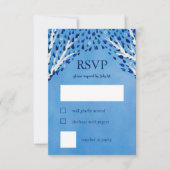 ツリーオブライフスターズウォーターカラーこうもりバー（ユダヤ教の）バル・ミツバー 出欠カード (正面)