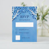 ツリーオブライフスターズウォーターカラーこうもりバー(ユダヤ教の)バル・ミツバー 出欠カード (スタンド正面)