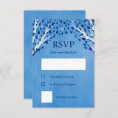 ツリーオブライフスターズウォーターカラーこうもりバー(ユダヤ教の)バル・ミツバー 出欠カード (正面/裏面)