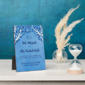 ツリーオブライフスターズカスタムこうもりバー(ユダヤ教の)バル・ミツバーサイン フォトプラーク (側面)