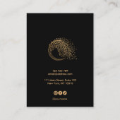 ツリーオブライフスピリチュアルツリームーンビジネスカード 名刺 (裏面)