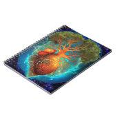 ツリーオブライフハート超リアル自然アート ノートブック (左側)