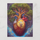 ツリーオブライフハート超リアル自然アート ポストカード (正面)