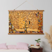 ツリーオブライフバイグスタフクリムトファインアート 吊り下げ型タペストリー (寝室)