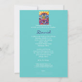 ツリーオブライフバーこうもりBナイ(ユダヤ教の)バル・ミツバー招待状 招待状 (裏面)