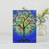 ツリーオブライフバーこうもりBナイ(ユダヤ教の)バル・ミツバー招待状 招待状 (スタンド正面)