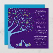 ツリーオブライフバーズスターズバルミツワー招待状 招待状 (正面/裏面)