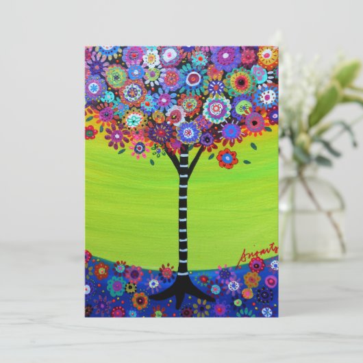 ツリーオブライフバーバルミツワー招待状 招待状 (スタンド正面)