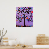 ツリーオブライフバーバルミツワー ポスター (キッチン)