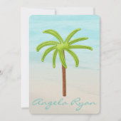 ツリーオブライフビーチバーバルミツワー招待状 招待状 (正面)