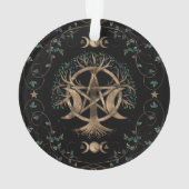 ツリーオブライフペンタグラムムーンオーナメント オーナメント (裏面)
