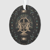 ツリーオブライフペンタグラムムーンオーナメント オーナメント (正面)