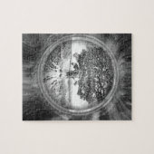 ツリーオブライフホープ白黒 ジグソーパズル (横)