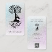 *~*ツリーオブライフヨガパステルグリッターマンウーマンS 名刺 (正面/裏面)